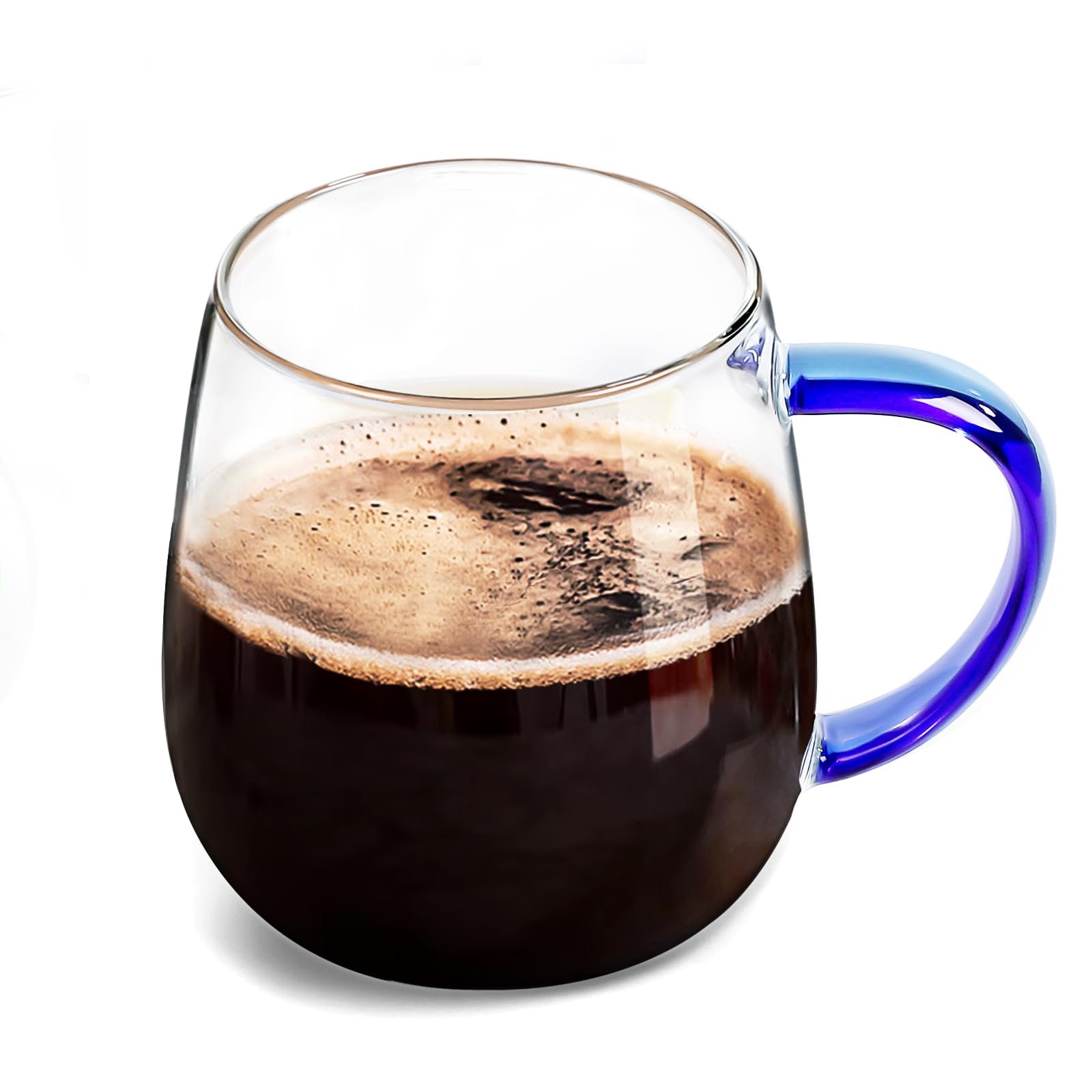 Custom Logo High Borosilicate Heat Resistant Transparent Clear Glass Mug With The Handle