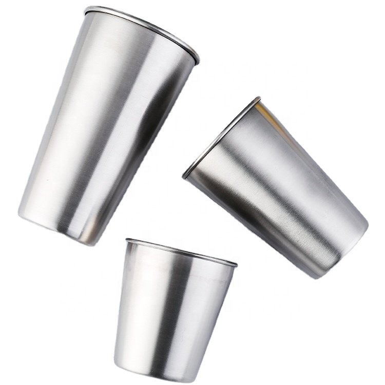 304 stainless steel single layer Beer water Pint cup mug