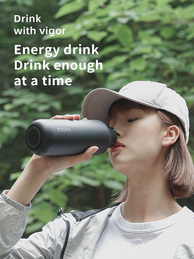 Equra 600ml Vacuum Insulated Metal Thermos Reusable BPA-Free Flask for Gym Sports stainless steel water bottle