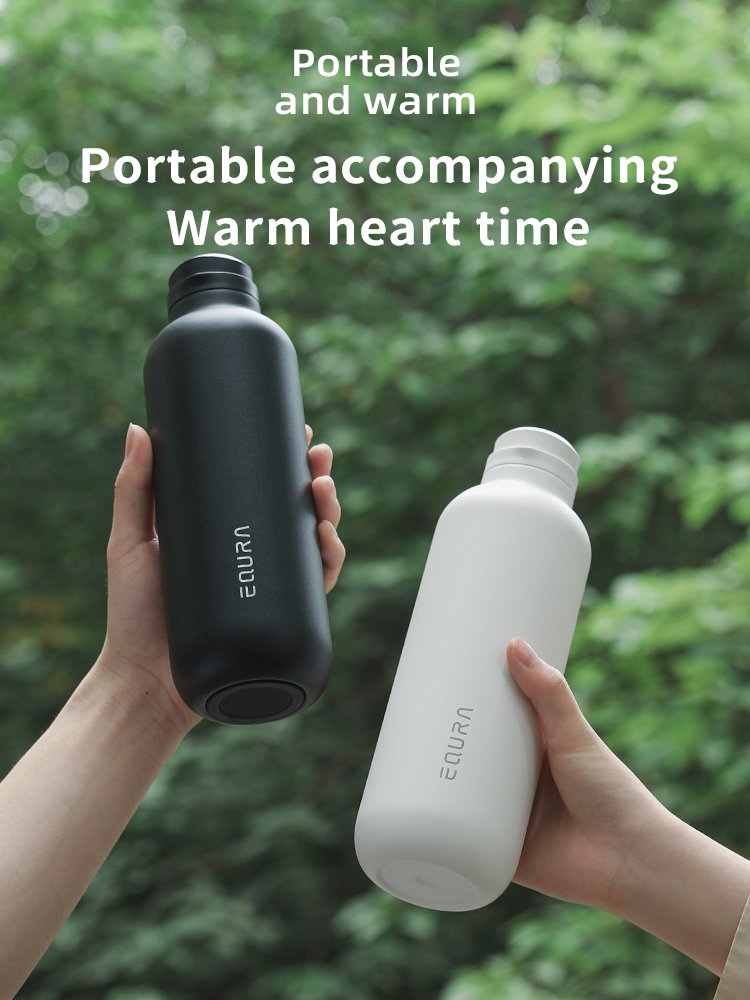 Equra 600ml Vacuum Insulated Metal Thermos Reusable BPA-Free Flask for Gym Sports stainless steel water bottle