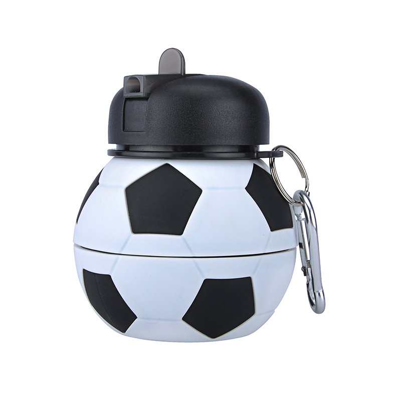 Patent Product New Design Botella De Agua Plegable De Silicona Boys And Girl Silicone Spherical Folding Water Bottle