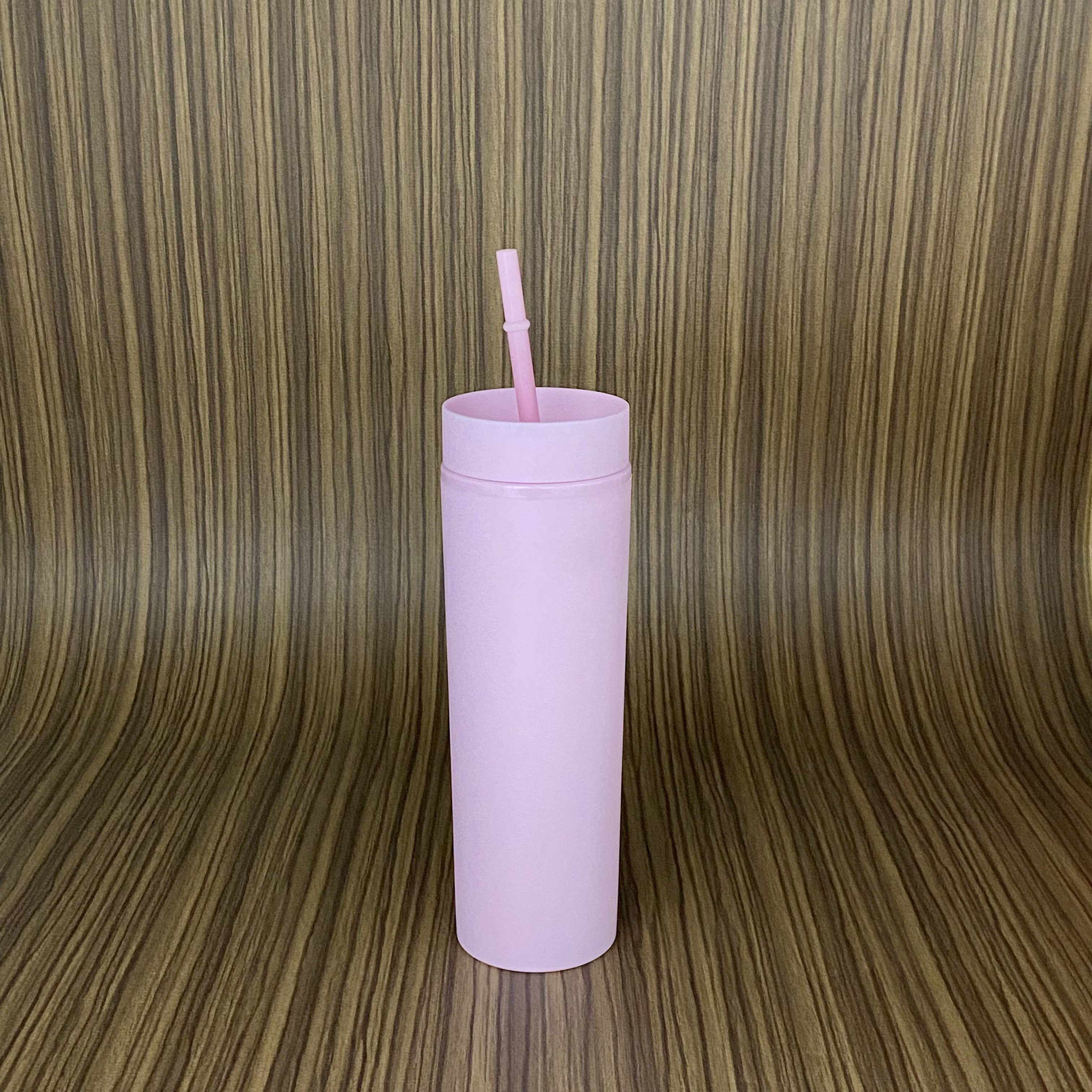Wholesale 16oz Double Wall Matte Acrylic Skinny Tumbler Insulated Colorful Plastic Cups Water Bottle With Lid And Straw