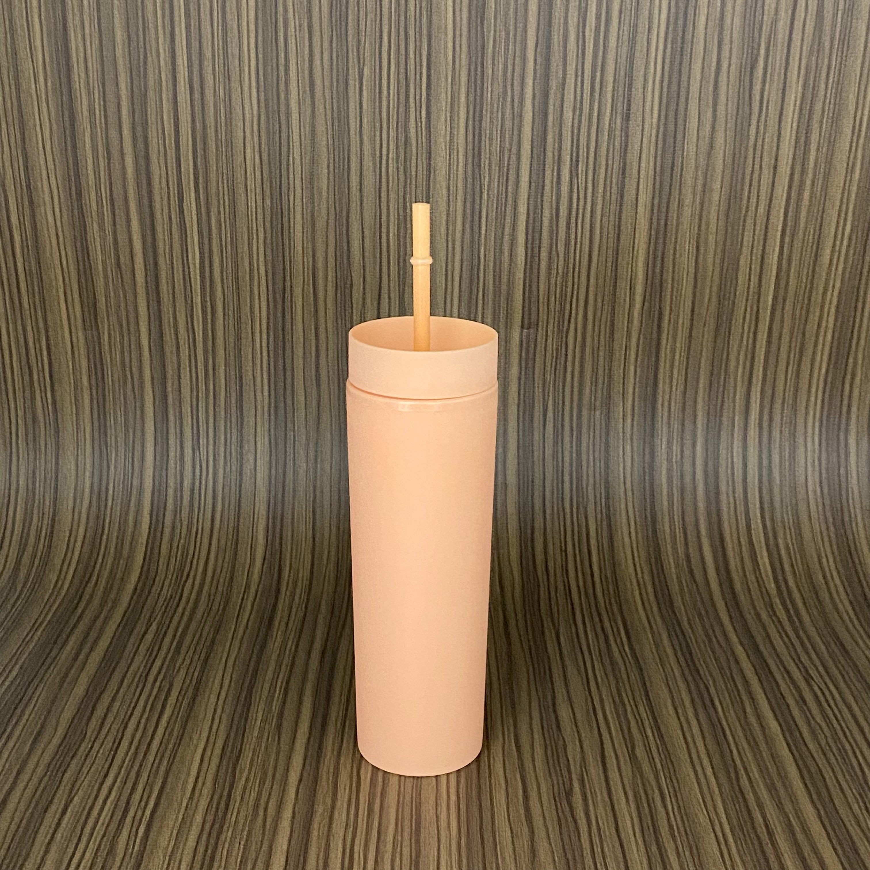 Wholesale 16oz Double Wall Matte Acrylic Skinny Tumbler Insulated Colorful Plastic Cups Water Bottle With Lid And Straw
