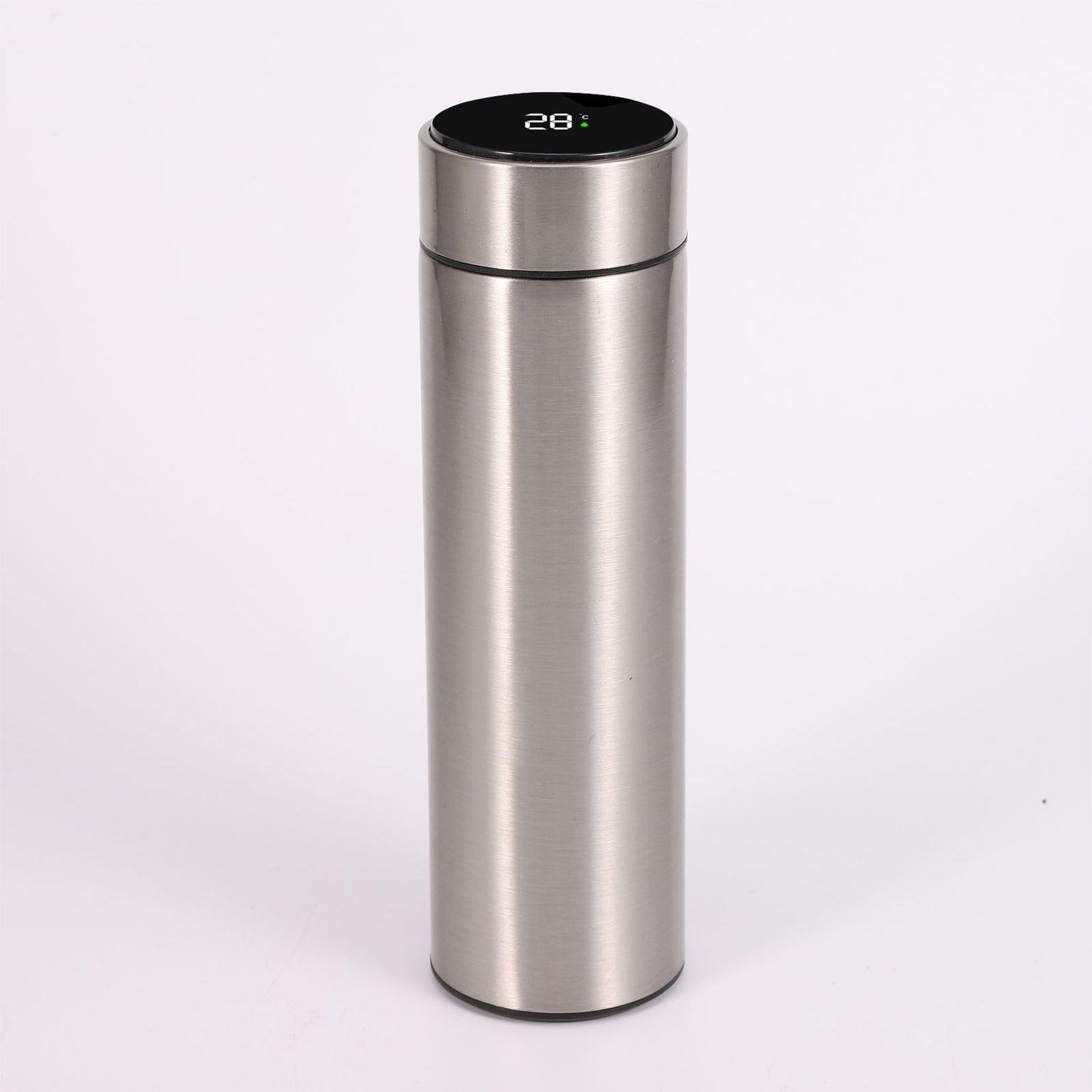 Wholesale Intelligent Double Wall 500ml 17oz Stainless Steel Smart Thermos Led Water Bottles Coffee Mugs Tumbler Cups Straight