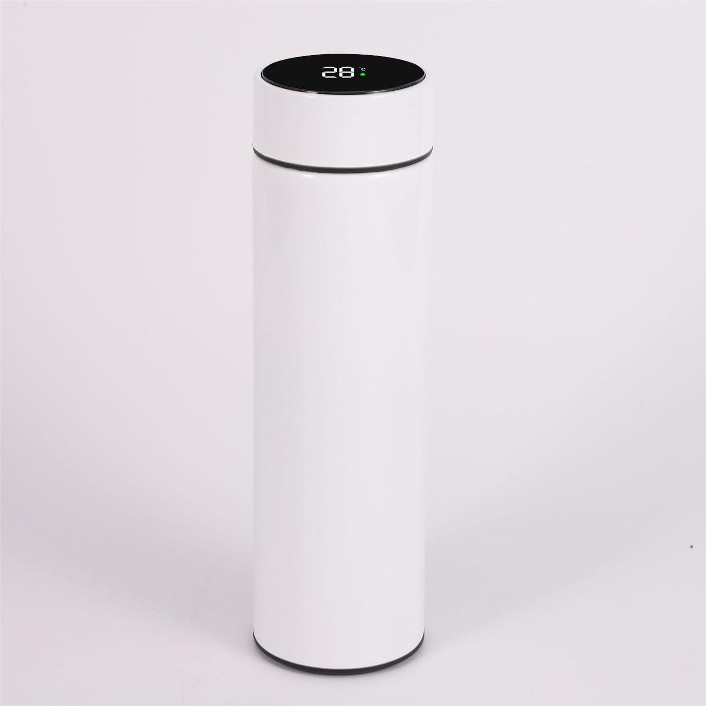 Wholesale Intelligent Double Wall 500ml 17oz Stainless Steel Smart Thermos Led Water Bottles Coffee Mugs Tumbler Cups Straight