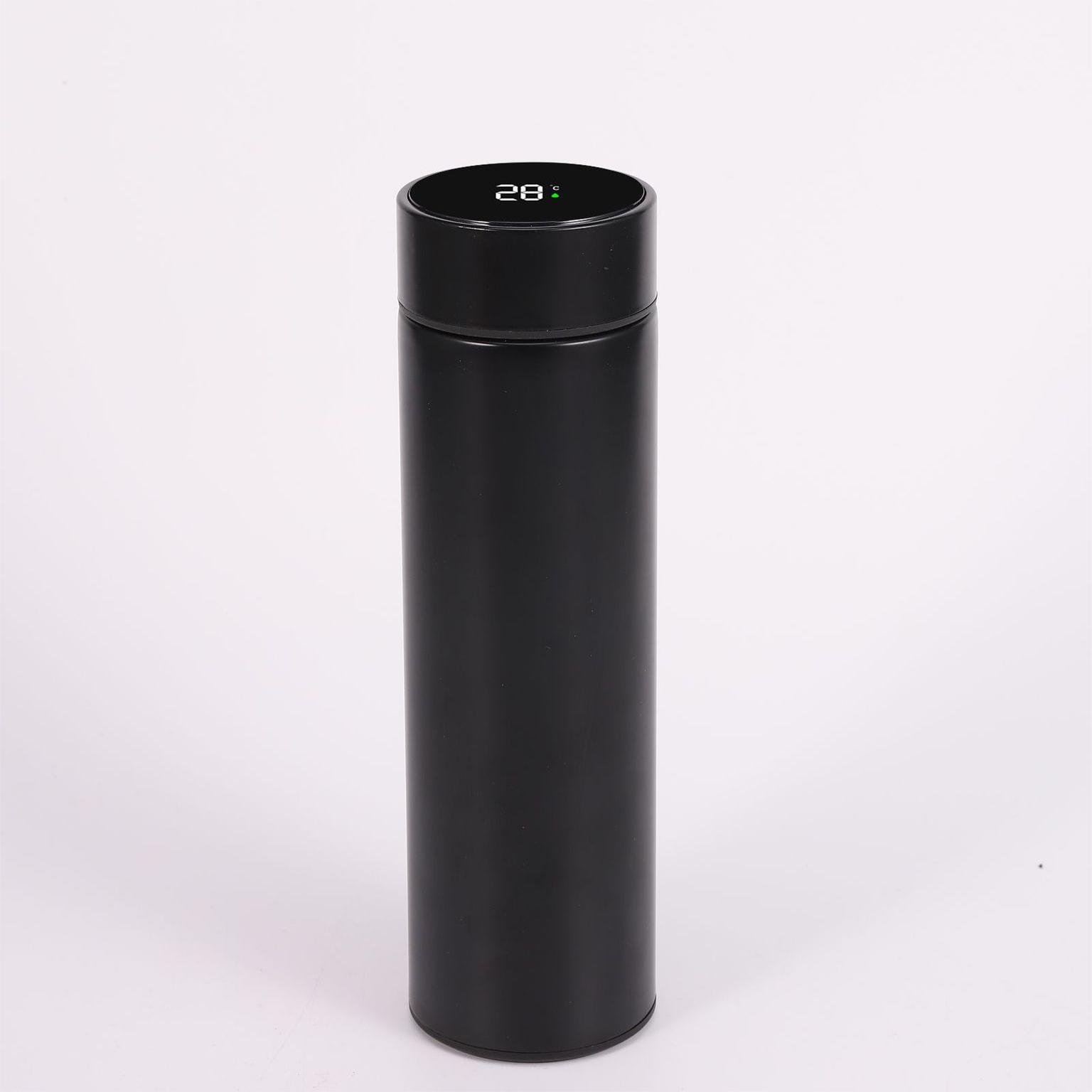 Wholesale Intelligent Double Wall 500ml 17oz Stainless Steel Smart Thermos Led Water Bottles Coffee Mugs Tumbler Cups Straight