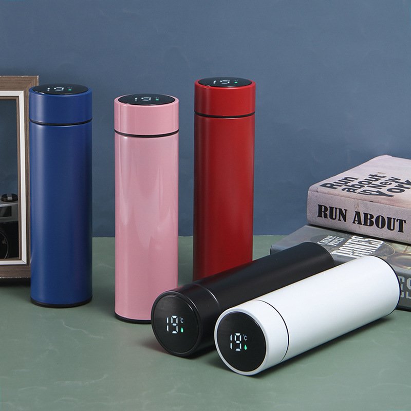 Smart Thermos Cup Temperature Measuring Cup Sublimation Mug Vacuum Insulated Mug Temperature Display Vacuum Flasks