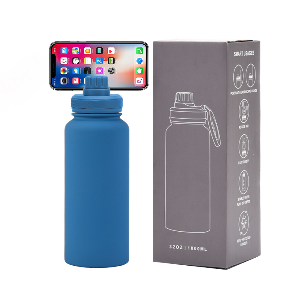 Custom LOGO 32oz double wall vacuum flasks insulated stainless steel water bottle magnetic smart water bottle with magsafe lid
