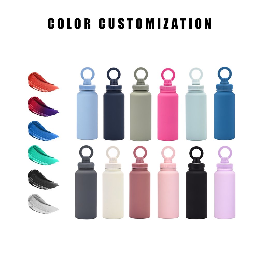 Custom LOGO 32oz double wall vacuum flasks insulated stainless steel water bottle magnetic smart water bottle with magsafe lid