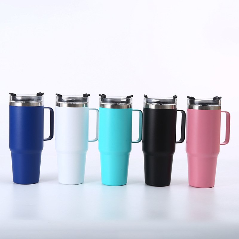 Travel Termos Stainless Steel Thermos 20oz 30oz Water Bottles Water Coffee Mugs Tumbler Cups Handgrip