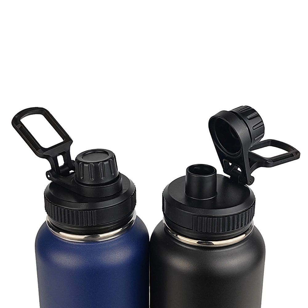 Insulated Stainless Steel Water Bottle 32 oz Double Walled Flask Leakproof Vacuum Thermo Mug Keep Beverages Cold For 24 Hrs Hot