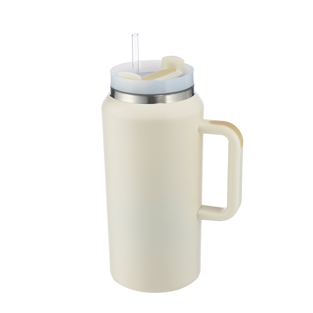 Custom 64 oz Stainless Steel Coffee Tumbler with Wide Mouth Vacuum Insulated Sublimation Tumbler Handle and Lids Water Usage
