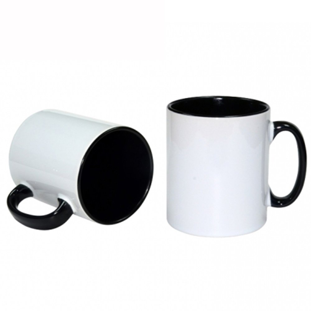 Customize logo 11oz top grade sublimation coating porcelain mug colorful custom heat transfer mug inner colorful