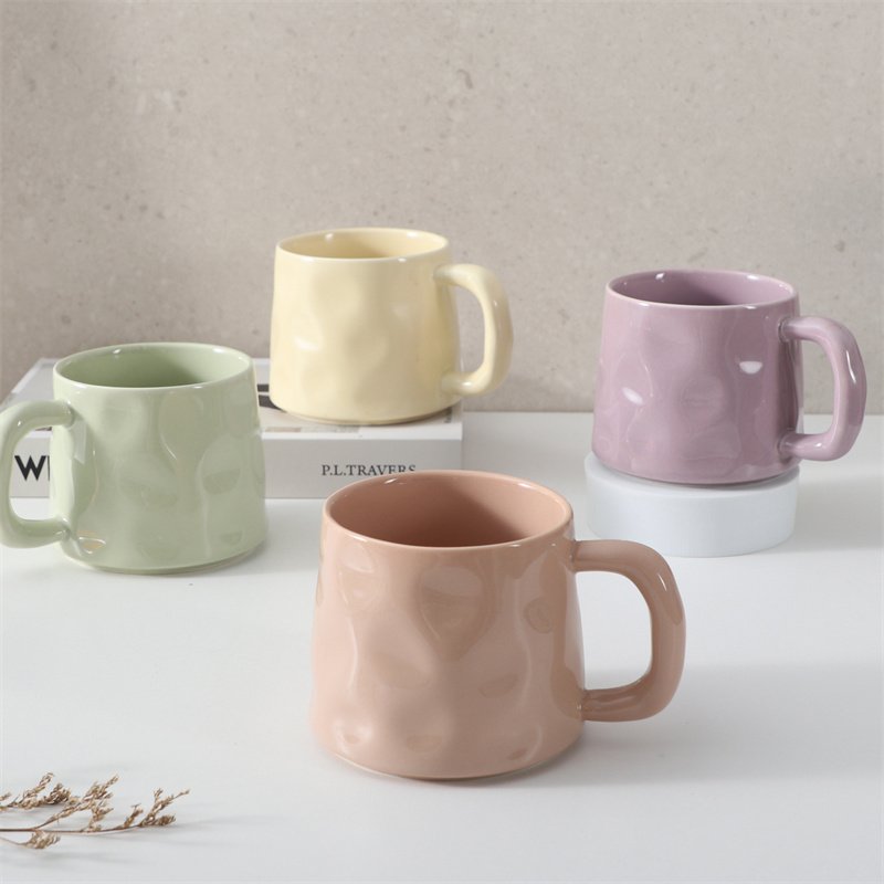 Wholesale Custom Color Novelty Porcelain mugs Minimalist Ceramic Water Coffee mug With Handle
