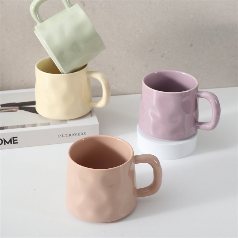 Wholesale Custom Color Novelty Porcelain mugs Minimalist Ceramic Water Coffee mug With Handle