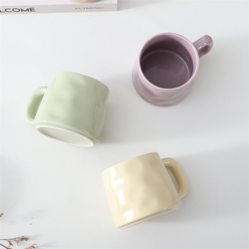 Wholesale Custom Color Novelty Porcelain mugs Minimalist Ceramic Water Coffee mug With Handle
