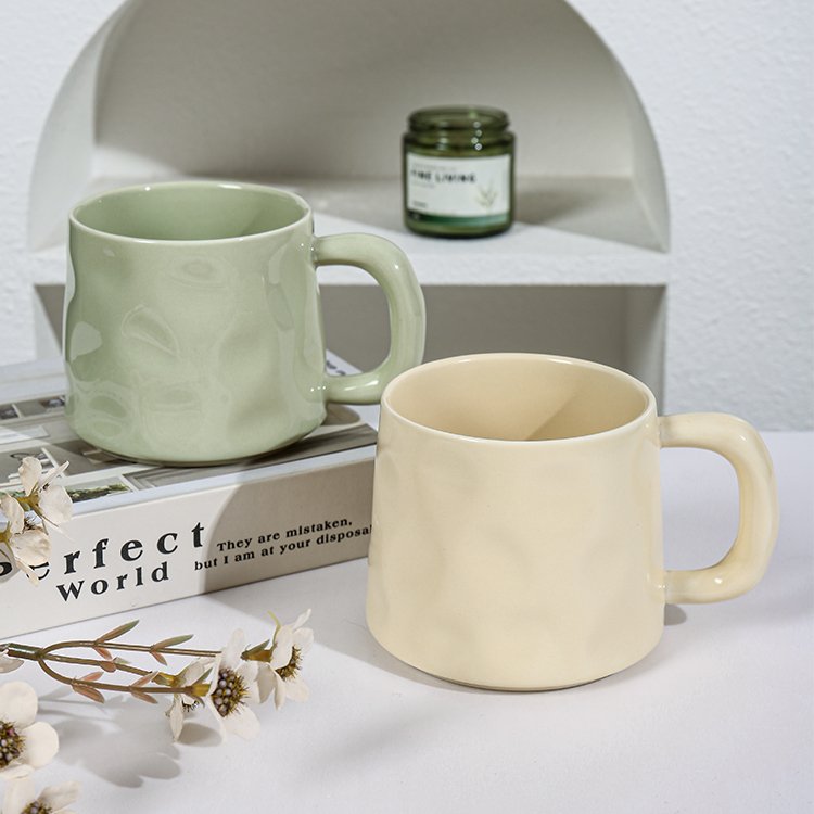 Wholesale Custom Color Novelty Porcelain mugs Minimalist Ceramic Water Coffee mug With Handle