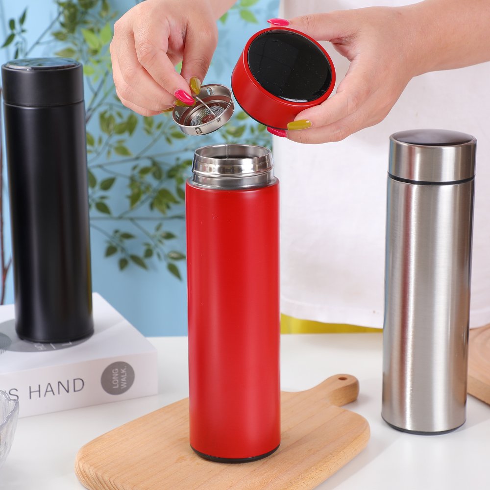 LED Display Touch Screen Intelligent Thermos Bottle Temperature Measuring Vacuum Flask