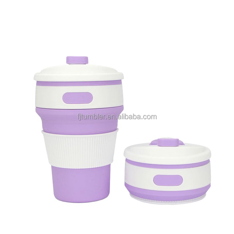 Hot Folding Silicone Cup Portable Silicone Telescopic Drinking Collapsible Coffee Cup Multi function Foldable Silica Travel Mug