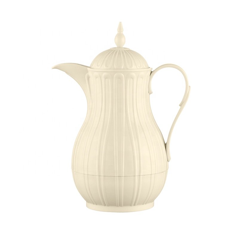 Custom Arabic Coffee Vacuum Flasks PP Material Arabian Coffee Pot Glass Liner Vacuum Flask Thermos With Crown Spout And Lid
