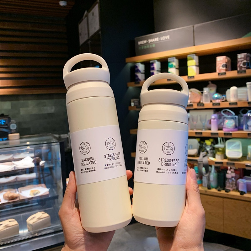 Outdoor Leakproof Vacuum Flask Insulated Water Bottle Portable 350/480ML 304L Double Wall Stainless Steel Thermal Tumbler