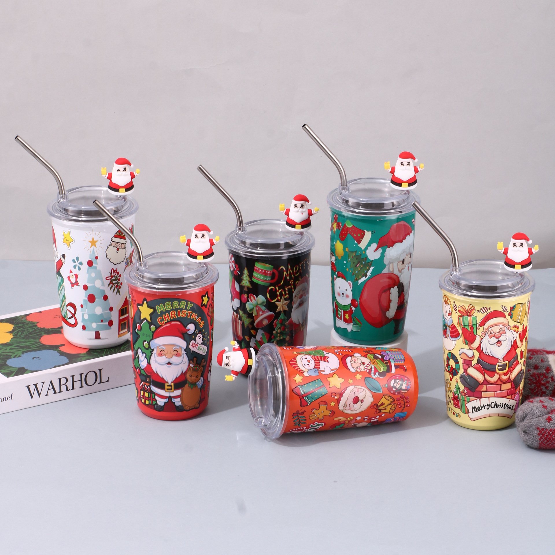 2024 New Creative Cartoon Cute Christmas Gift Mug Stainless Steel Vacuum Mug