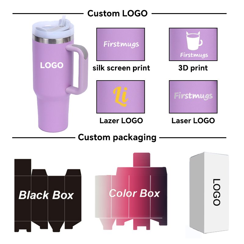 2.0 Adventure Cool vacuum metal cup stainless travel mug 40oz insulated handle tumbler with handle and straw,custom camping mugs