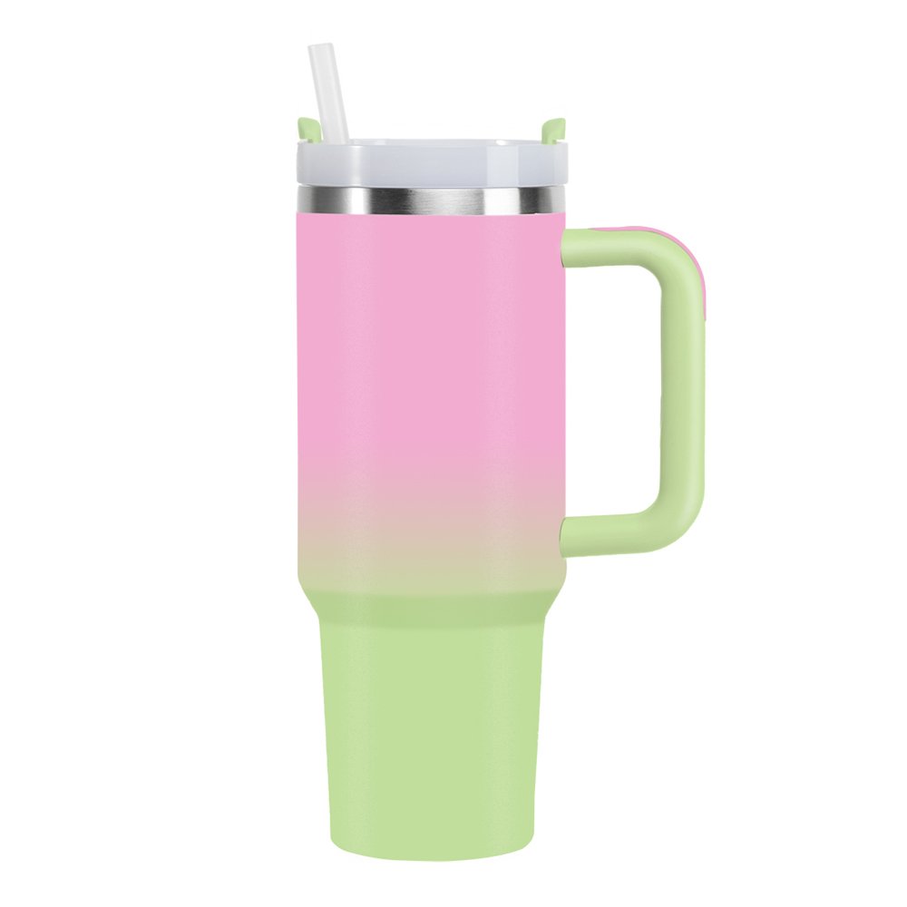 Stainless Steel Travel Mug Thermos Travel Coffee Mug 40oz Trucker Tumbler Insulated With Handle And Straw