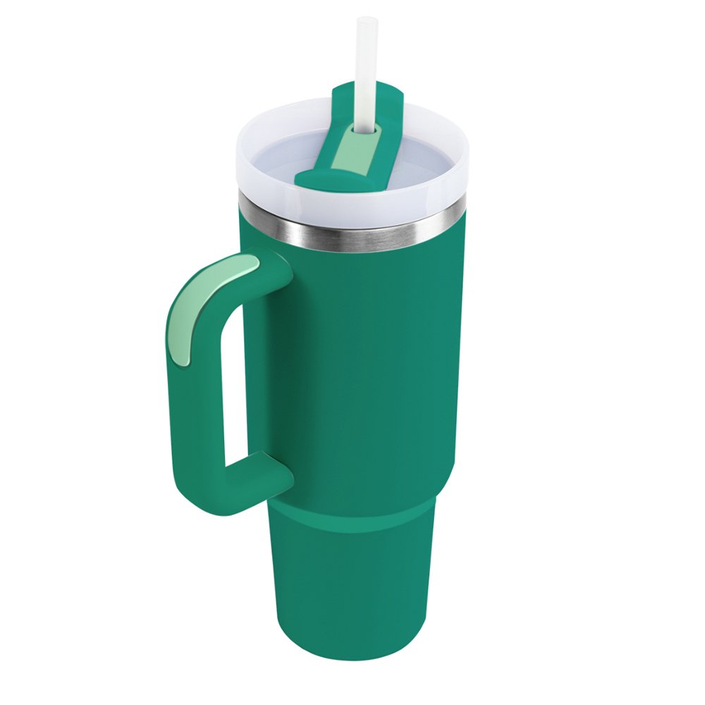 Stainless Steel Travel Mug Thermos Travel Coffee Mug 40oz Trucker Tumbler Insulated With Handle And Straw