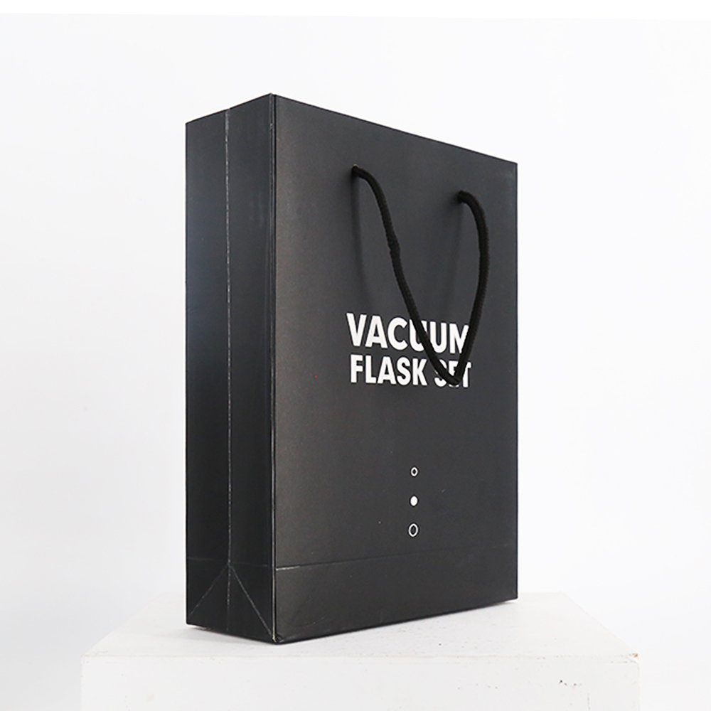 Gift set insulated thermos sports stainless steel double wall vacuum flask thermos set one cup two lid gift box