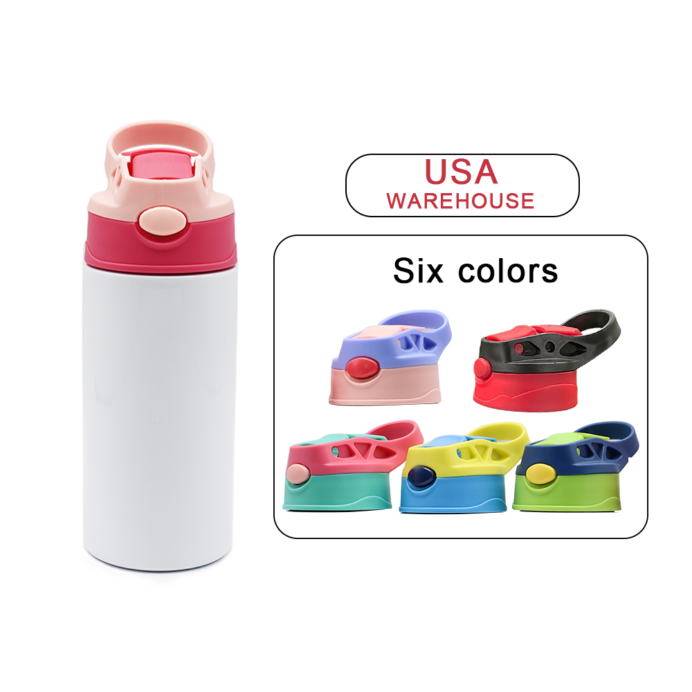 USA Warehouse12oz white blanks straight stainless steel tumbler children insulated for school kid water bottle sublimation