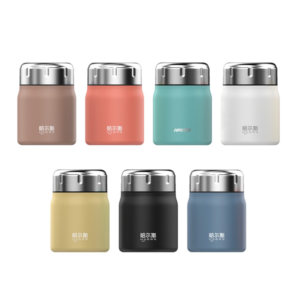 HAERS MINI Portable Thermal food jar Stainless Steel Vacuum flask Insulated Travel Water Bottle cute thermos bottle