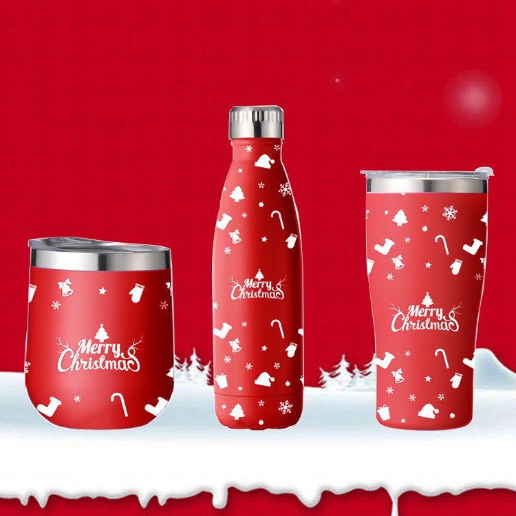 New Arrived Christmas Stainless Steel Thermos Cup High Appearance Level Portable Water Cup Eggshell Mug Car Bottle