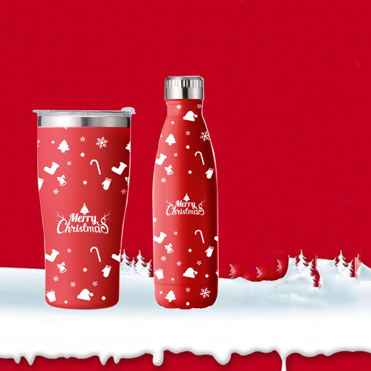 New Arrived Christmas Stainless Steel Thermos Cup High Appearance Level Portable Water Cup Eggshell Mug Car Bottle
