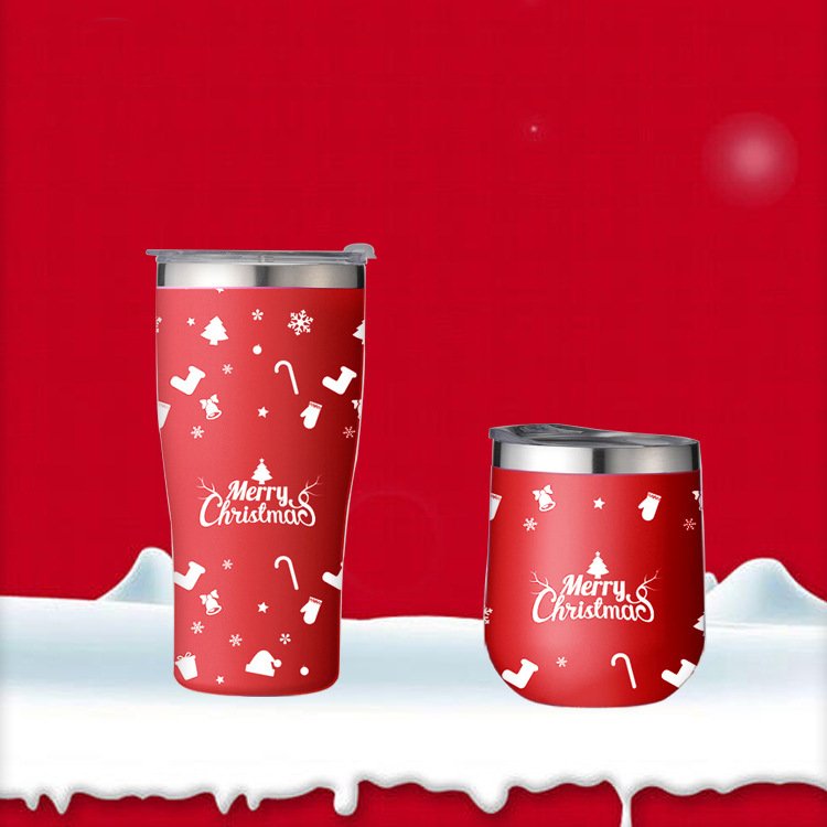New Arrived Christmas Stainless Steel Thermos Cup High Appearance Level Portable Water Cup Eggshell Mug Car Bottle