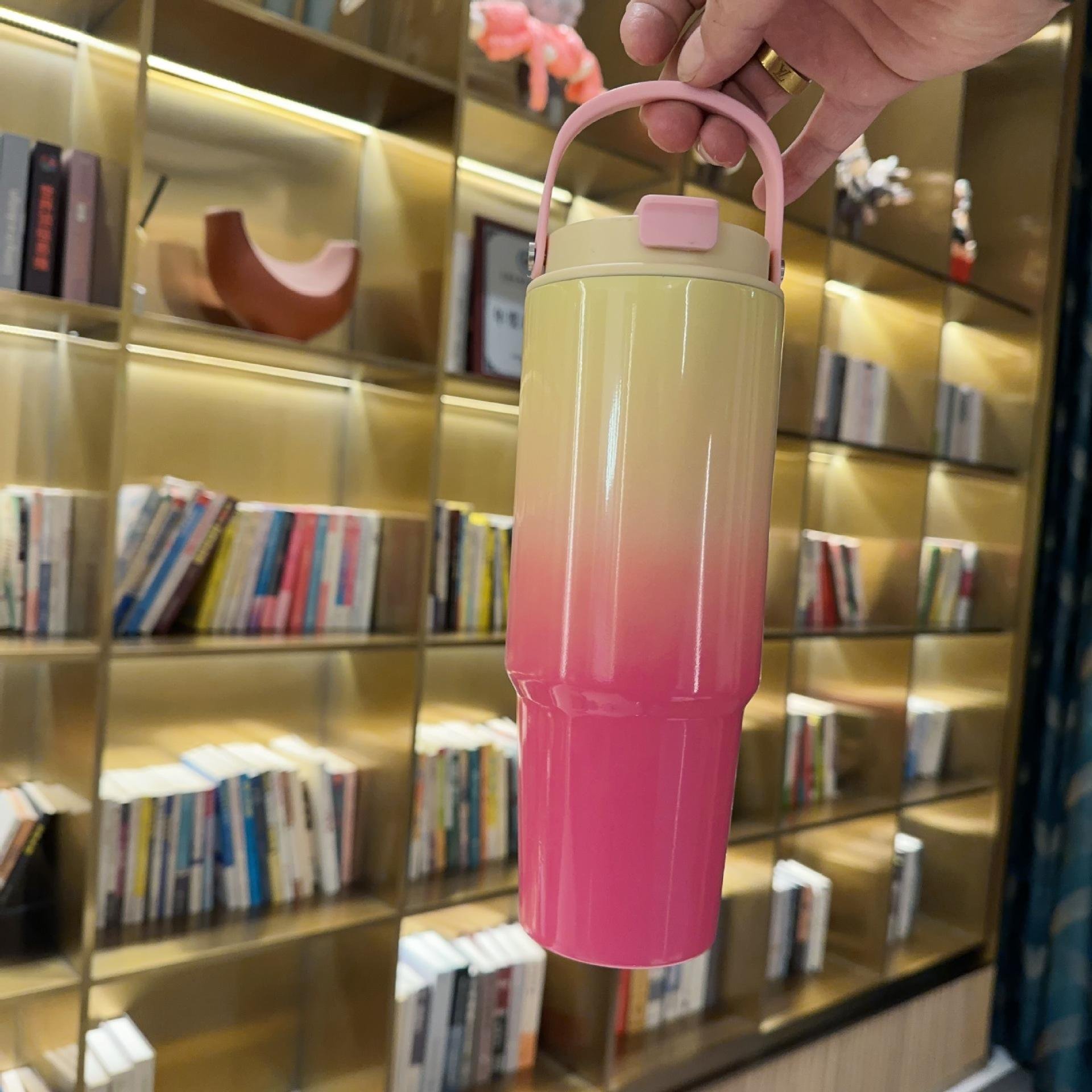 Custom Logo 890ml Summer Sport Water Bottle Portable vacuum tumbler travel car cups mug double wall insulated thermos