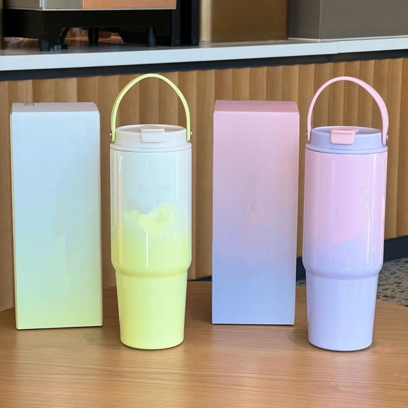 Custom Logo 890ml Summer Sport Water Bottle Portable vacuum tumbler travel car cups mug double wall insulated thermos