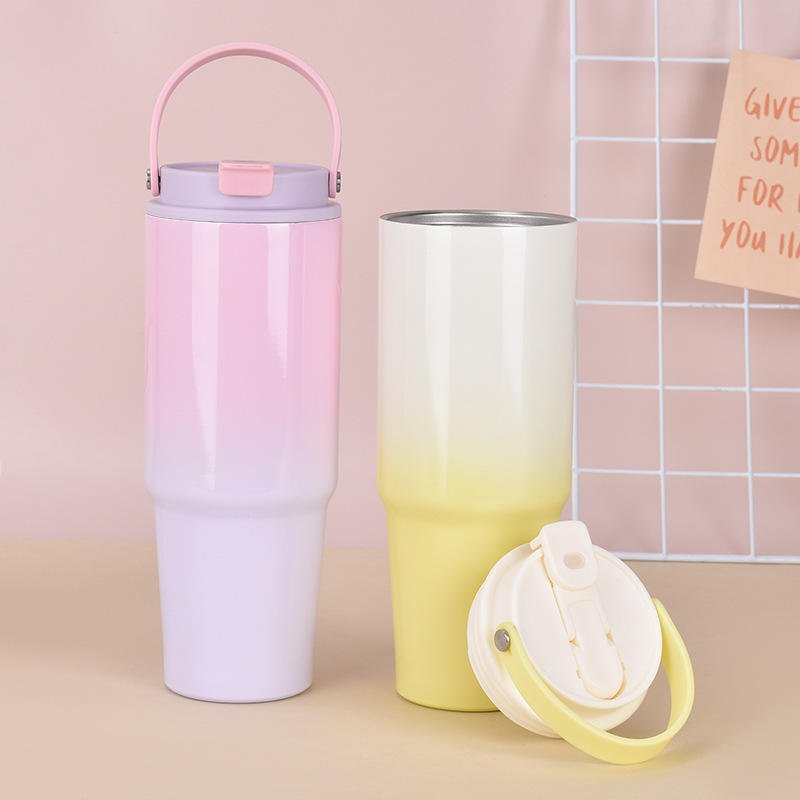 Custom Logo 890ml Summer Sport Water Bottle Portable vacuum tumbler travel car cups mug double wall insulated thermos