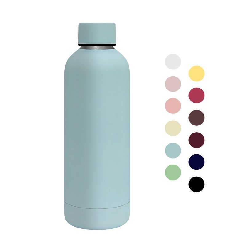Customize white water bottle flasks vacuum water bottles with custom logo eco friendly