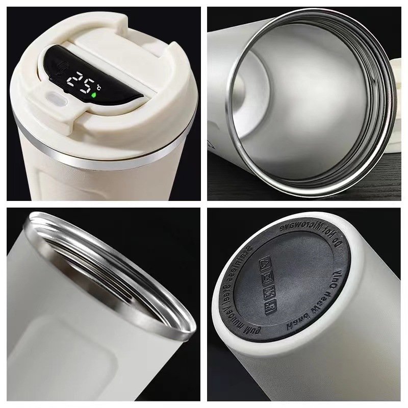 Wholesale Smart coffee mugs 380ml 510ml Double Wall Vacuum Insulated Travel Stainless Steel Smart coffee mug tumbler for coffee
