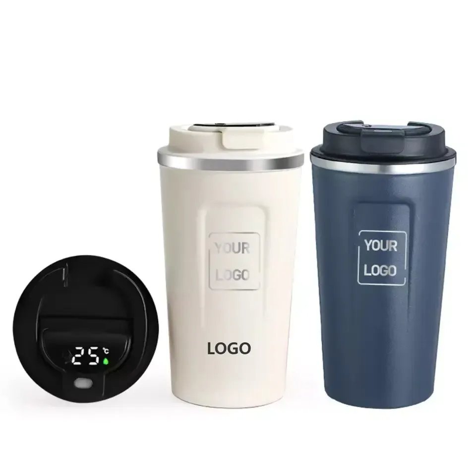Wholesale Smart coffee mugs 380ml 510ml Double Wall Vacuum Insulated Travel Stainless Steel Smart coffee mug tumbler for coffee