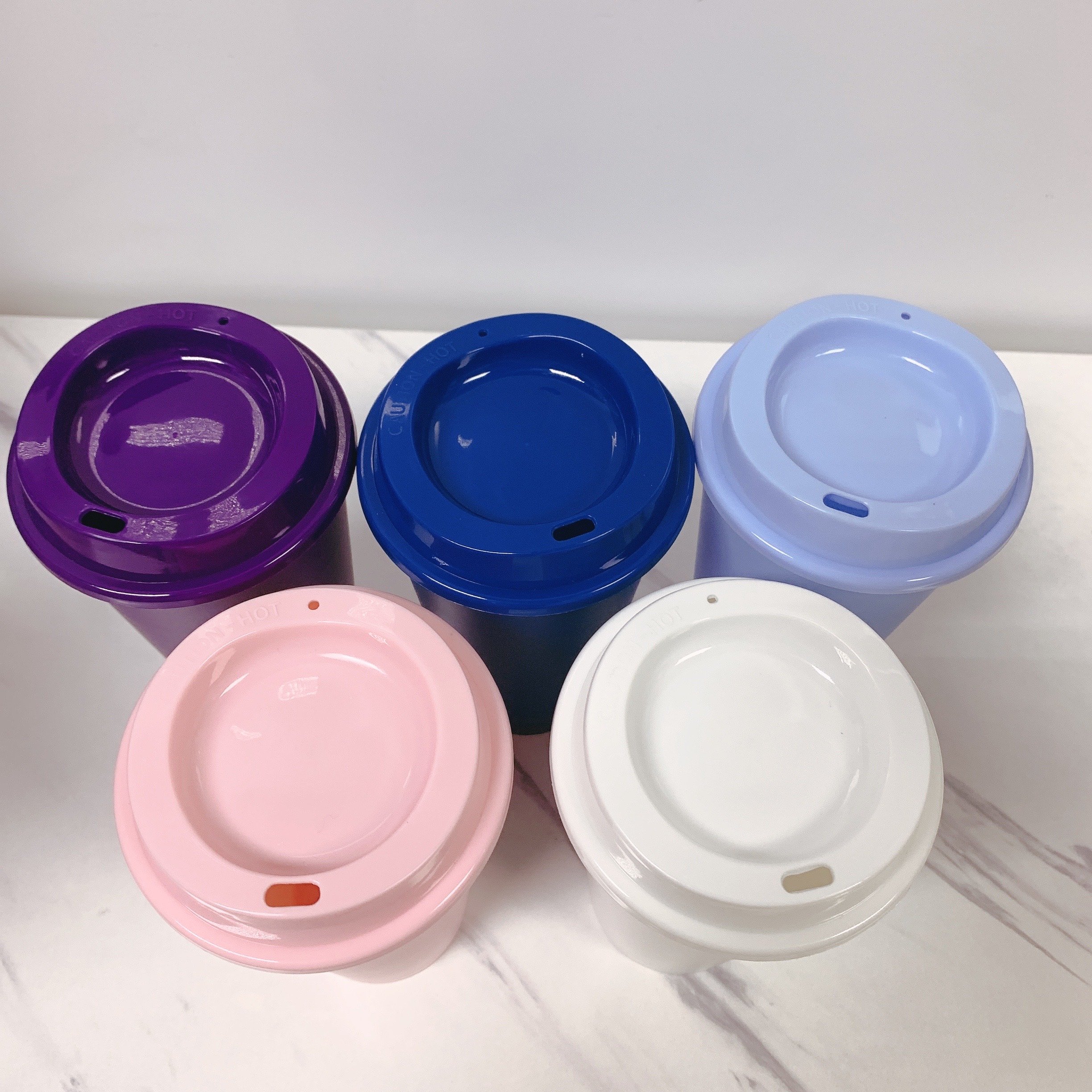 16oz BPA FREE Plastic Hot Coffee Cup Reusable To Go Mug Hot & Cold Beverage Tumbler with Sip Lid