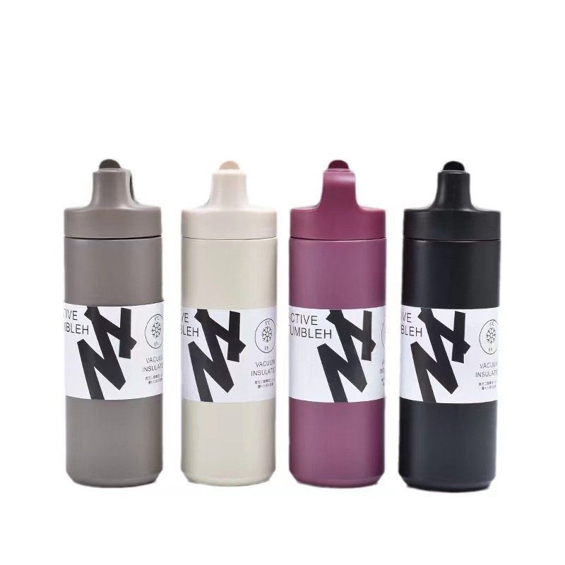 Japanese Style Bottle Thermos Flask Kinto Style Travel Coffee Tumbler Kinto Water Bottle Kinto Mug Cup with Suction Nozzle Straw