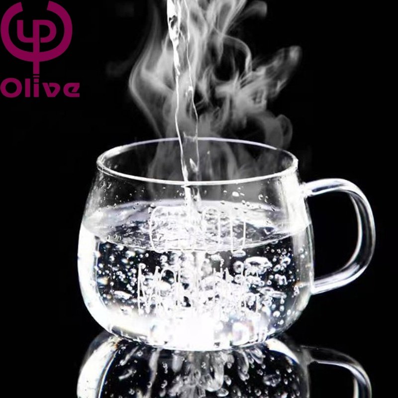Good Morning Letters Clear Drinking Juice Yogurt Oatmeal Breakfast Milk Coffee High Borosilicate Glass Mug Tumbler With Handle