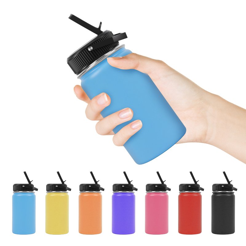 Hot Selling Leak Proof Metal 18oz Double Wall Stainless Steel Vacuum Flask Water Bottle With Custom Colors Logos