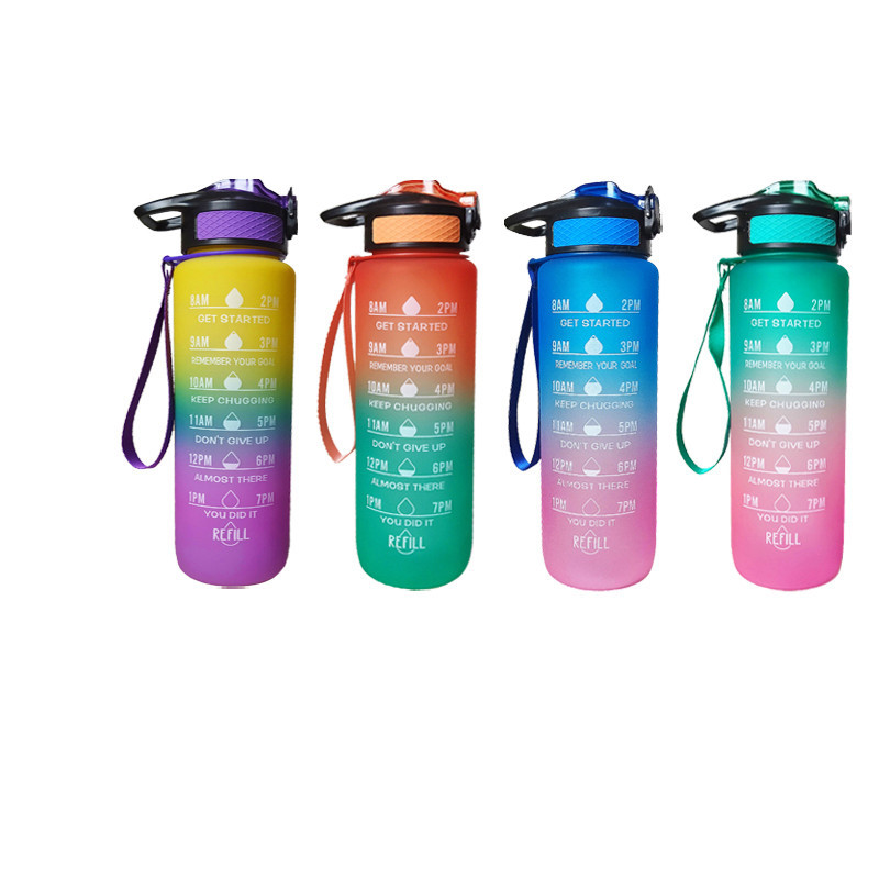1L Motivate Copper Motivator Glass Measured 2 Liter Drinking Water Bottle Bpa Thermos 2 Lt Botellas De Agua For Water