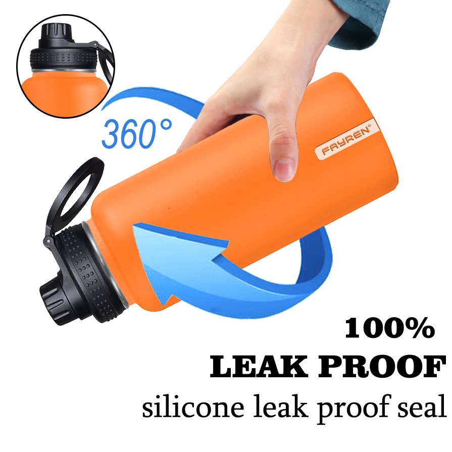 Stainless Steel Water Bottle Double-Walled Vacuum Flasks & Thermoses with Magnet Magnetic Cell Phone Holder
