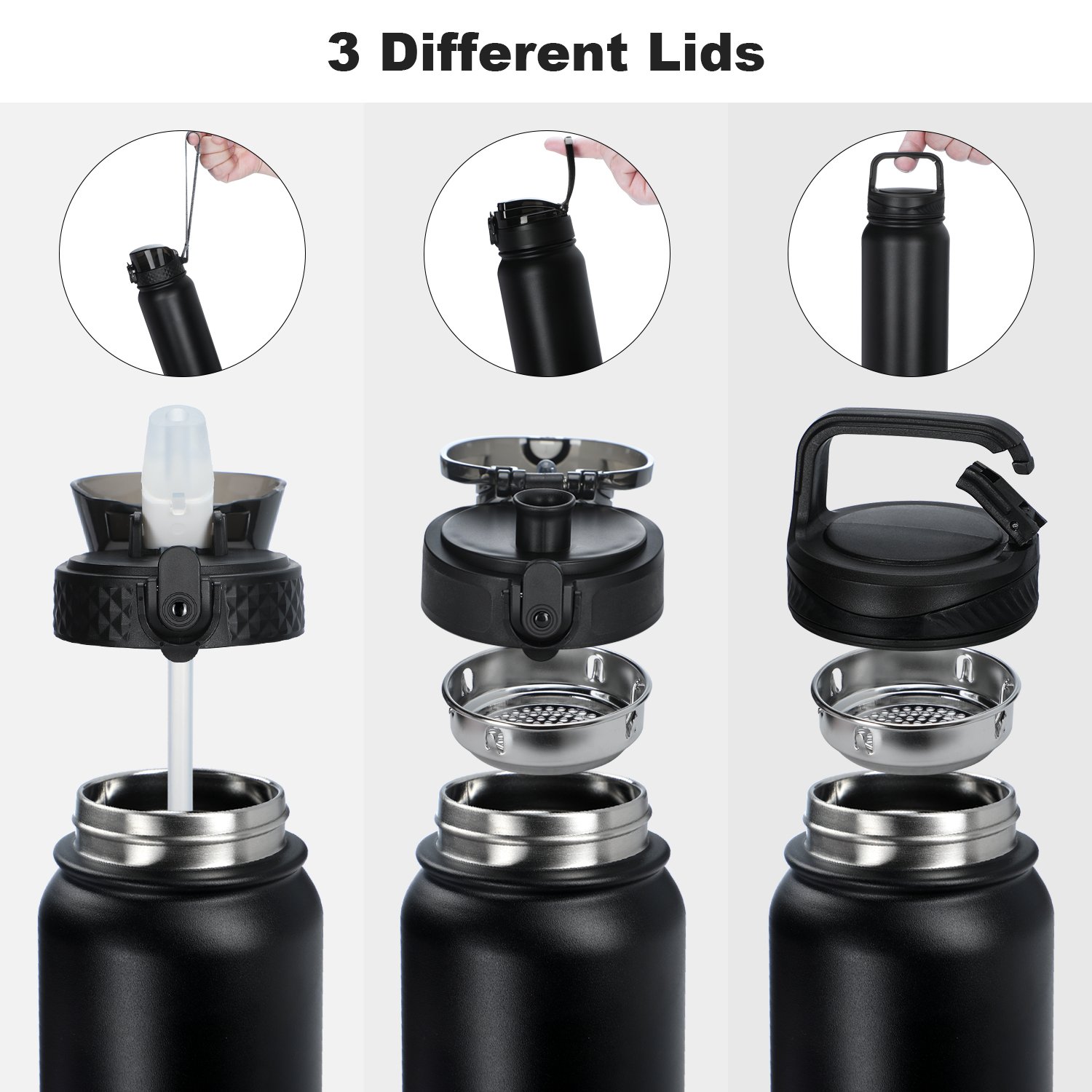 32oz Double Wall Stainless Steel Tumbler Thermos Portable Vacuum Flask Water Bottle For Sports With Custom Logo