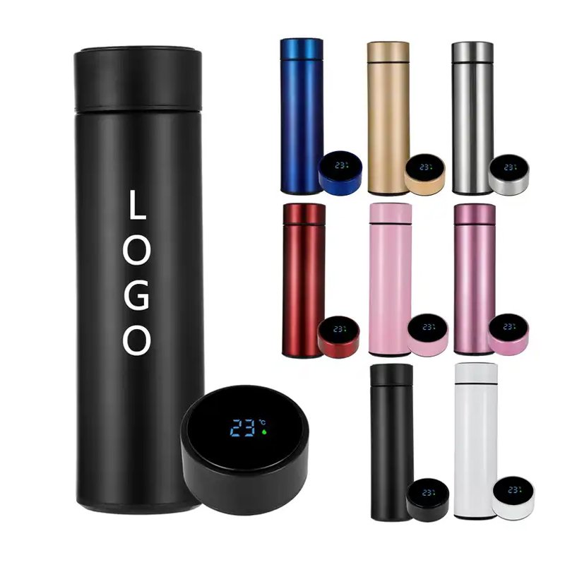Smart LED Temperature Display Metal Insulation Water Bottle Cup Stainless Steel Intelligent Vacuum Flask