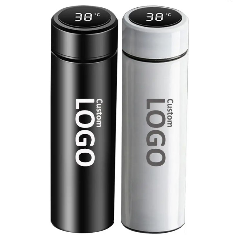 Smart LED Temperature Display Metal Insulation Water Bottle Cup Stainless Steel Intelligent Vacuum Flask